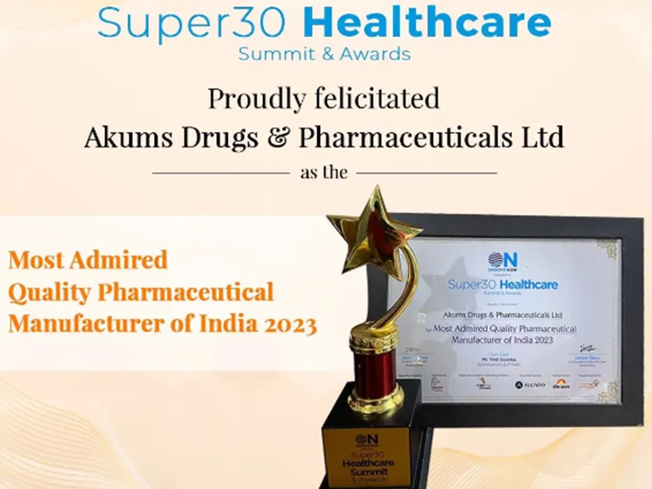 Akums as most admired quality pharmaceutical company
