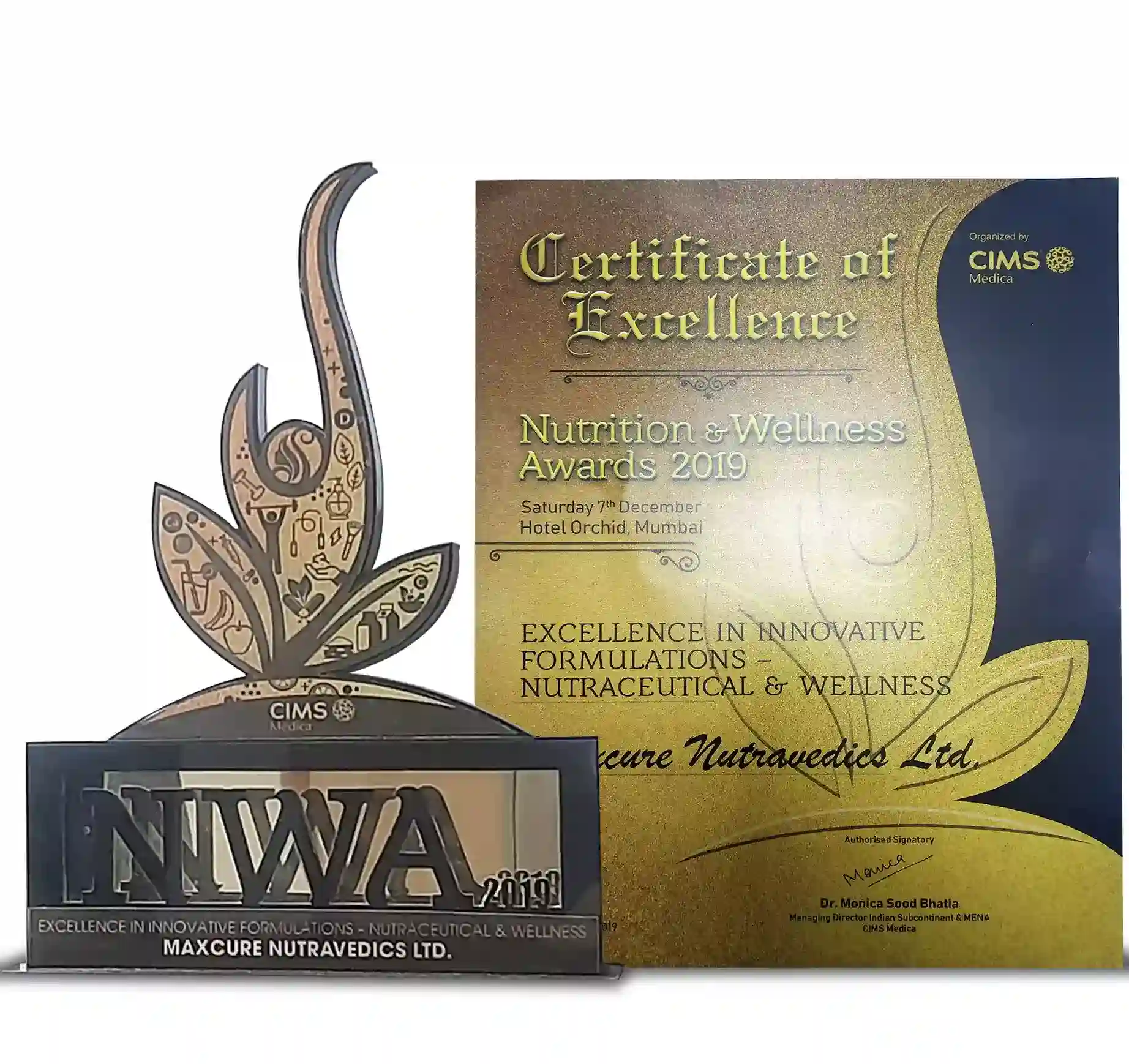 Akums awarded as Excellence-in-Innovative-Formulations-Nutraceutial-Wellness-award-2019-by-CIMS